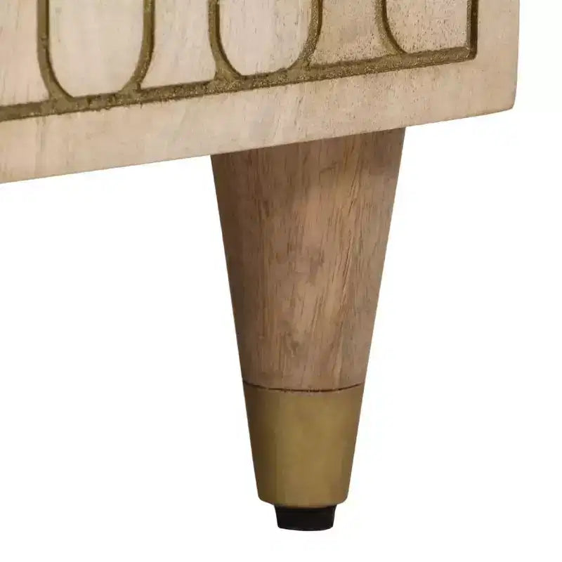 Meuble de salle de bain en manguier massif, bois naturel, 160 cm de haut, 2 portes