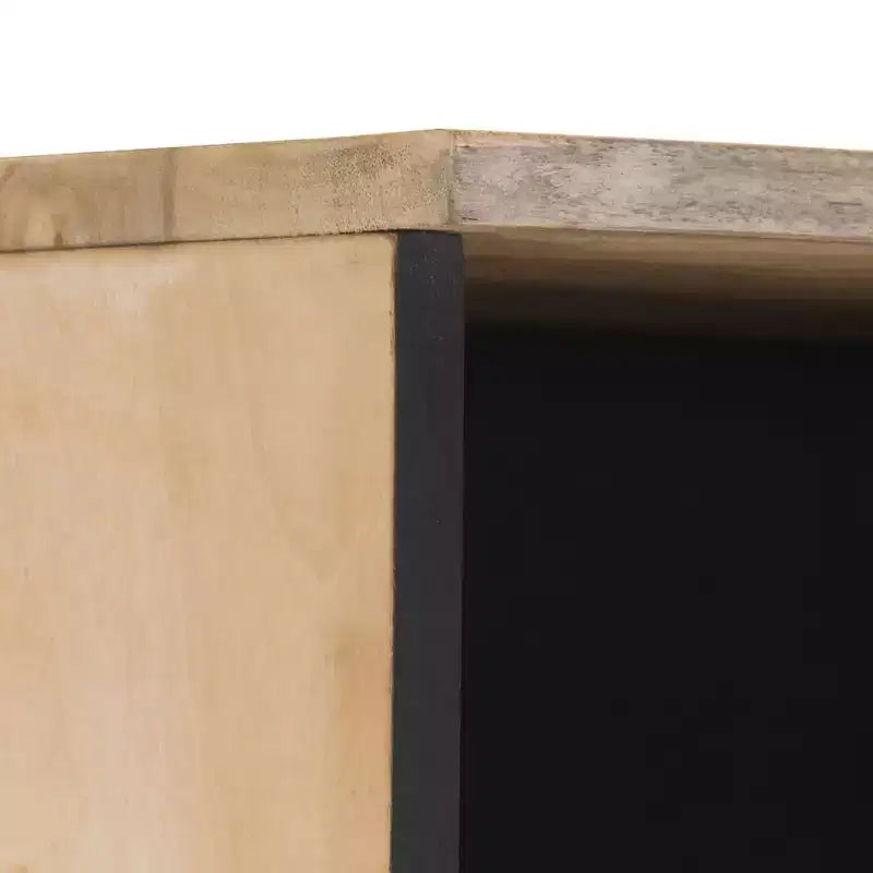 Meuble de salle de bain en manguier massif, bois naturel, 160 cm de haut, 2 portes