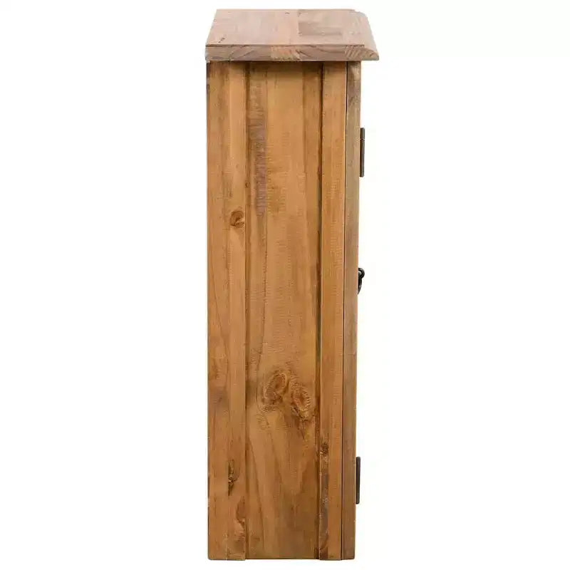 Armoire murale en pin massif, marron, 16,5"x9,1"x27,6"