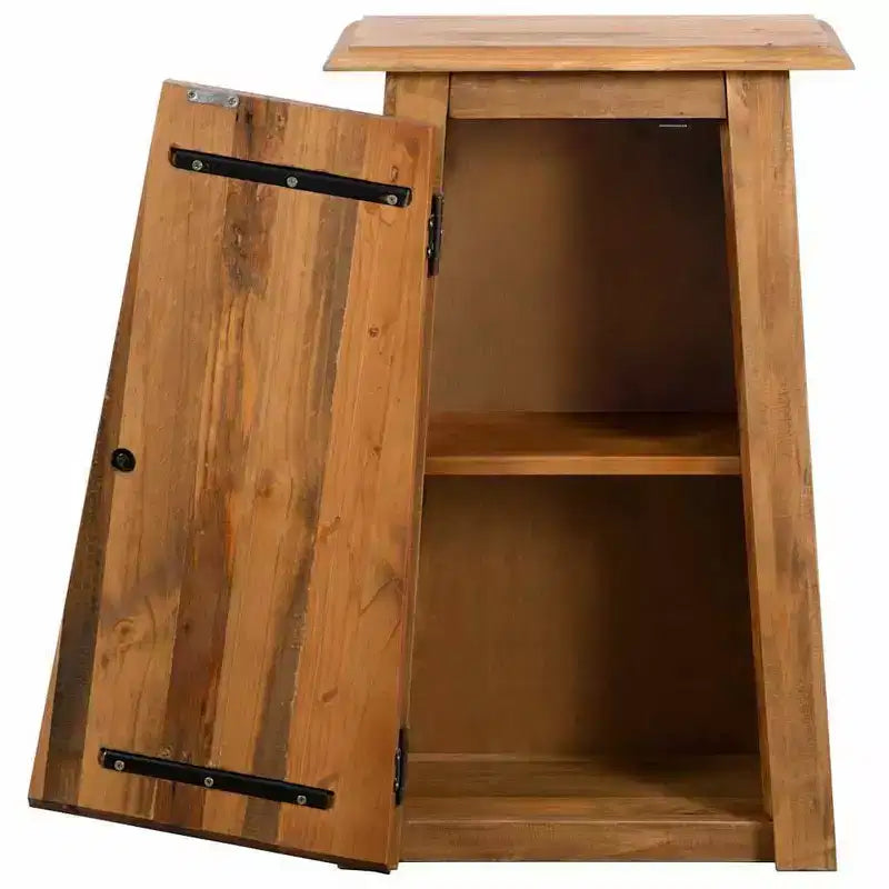 Armoire murale en pin massif, marron, 16,5"x9,1"x27,6"