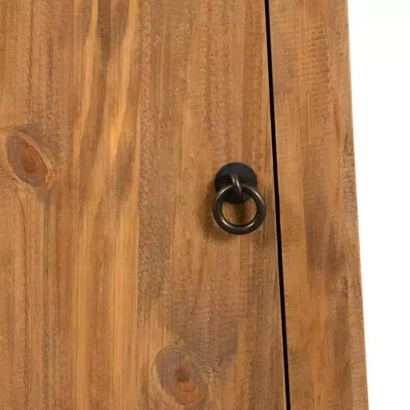 Armoire murale en pin massif, marron, 16,5"x9,1"x27,6"
