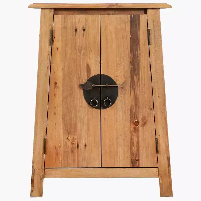 Meuble d'appoint en pin massif, bois naturel, moyen, 59x32x80 cm