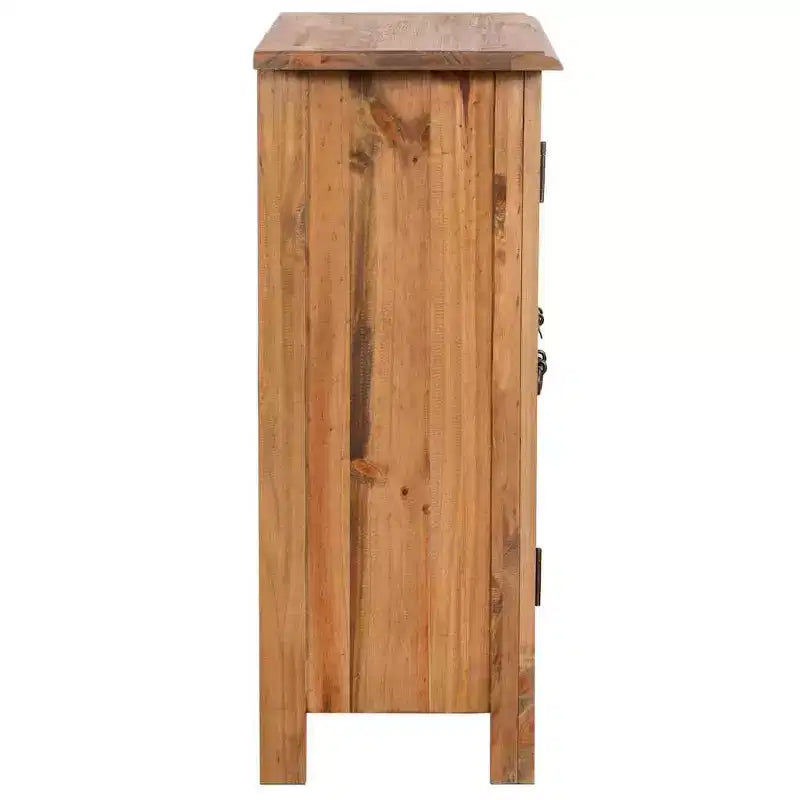 Meuble d'appoint en pin massif, bois naturel, moyen, 59x32x80 cm