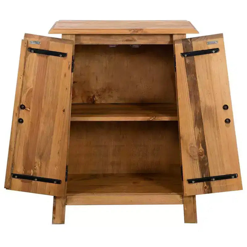 Meuble d'appoint en pin massif, bois naturel, moyen, 59x32x80 cm