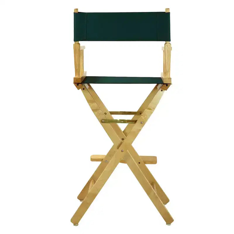 Chaise de metteur en scène hauteur bar, structure en bois naturel