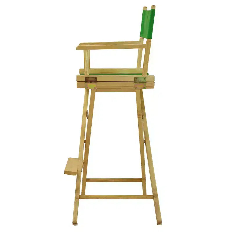 Chaise de metteur en scène hauteur bar, structure en bois naturel