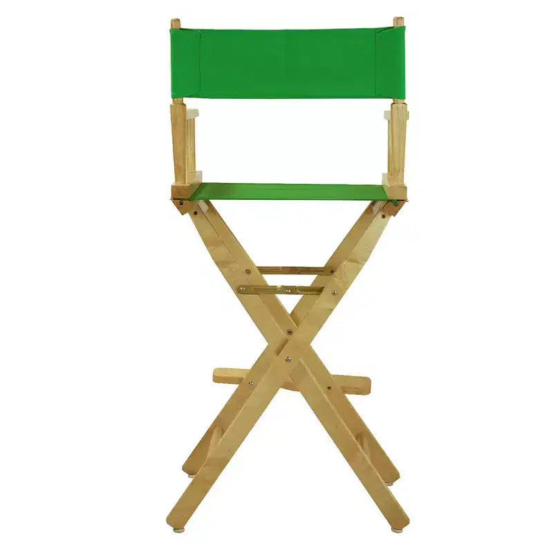 Chaise de metteur en scène hauteur bar, structure en bois naturel