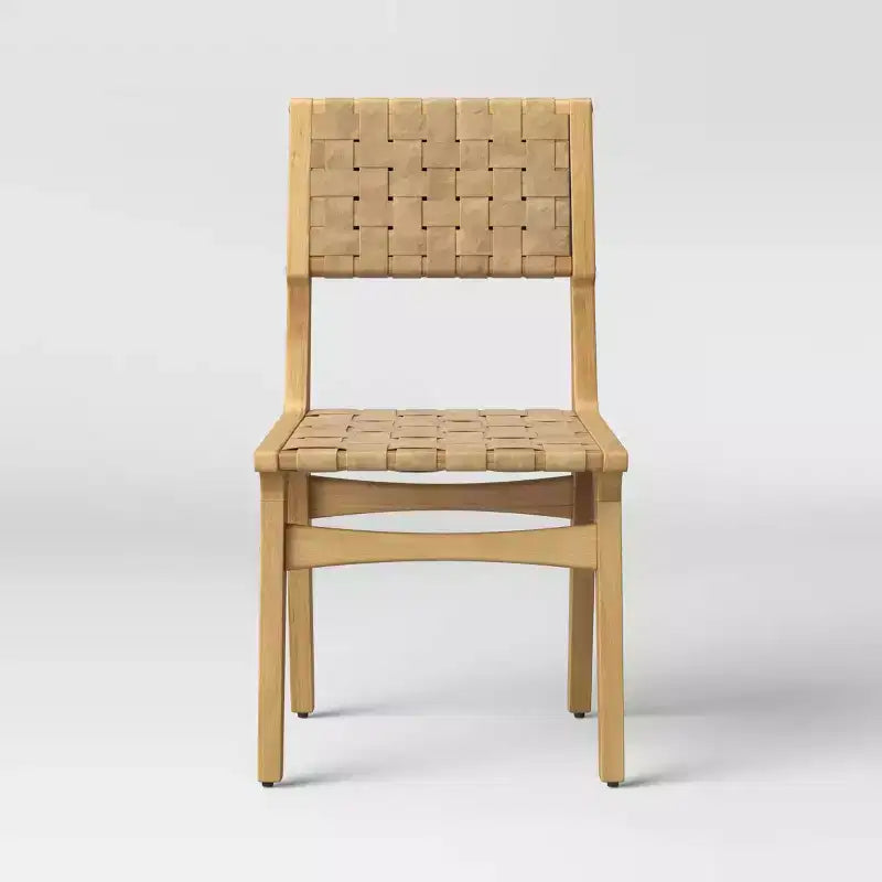 Woven Dining Chair Natural Wood