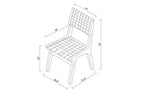 Chaise de salle à manger tressée en bois naturel