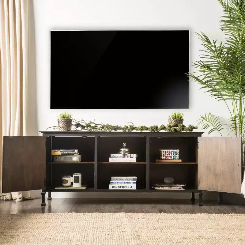 Industrial Multi Storage TV Stand for TVs up to 65"