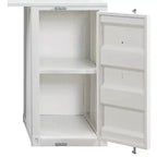 Bureau industriel en métal blanc de 47" avec huche et tiroir