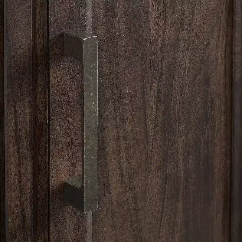Meuble TV d'angle avec cheminée électrique, pour TV jusqu'à 60", finition grain de bois