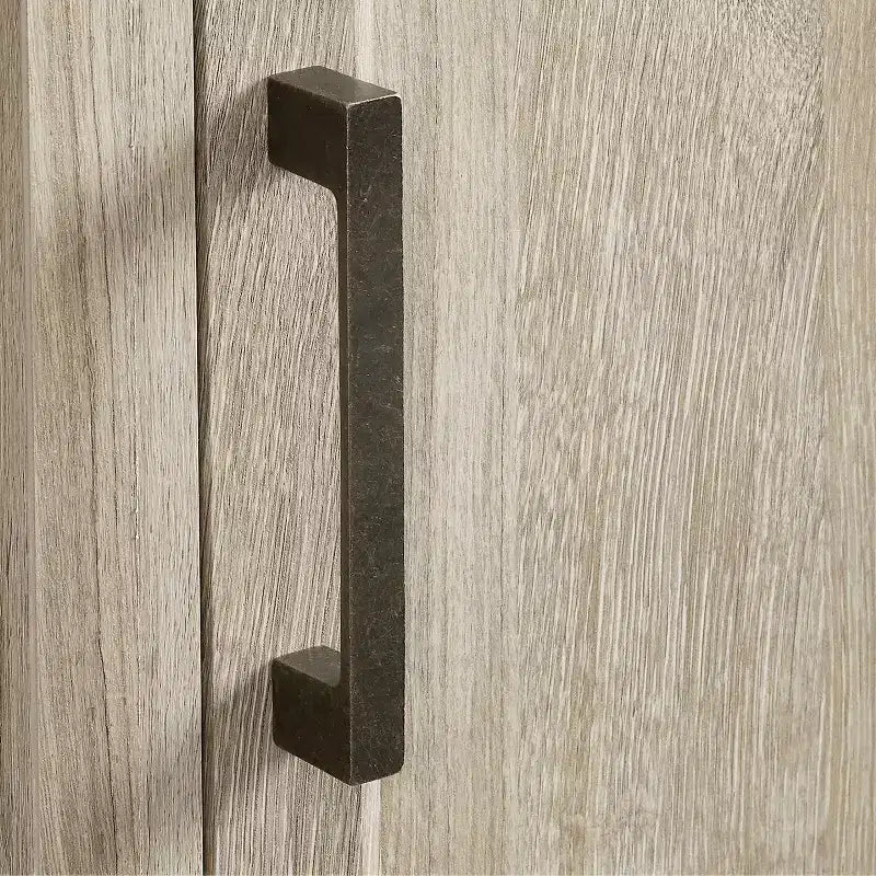 Meuble TV d'angle avec cheminée électrique, pour TV jusqu'à 60", finition grain de bois