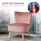Fauteuil d'appoint sans accoudoirs en velours tufté, canapé simple bleu, vert, rose