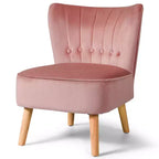 Fauteuil d'appoint sans accoudoirs en velours tufté, canapé simple bleu, vert, rose