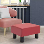 Repose-pieds pouf ottoman en similicuir Cube
