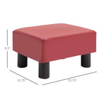 Repose-pieds pouf ottoman en similicuir Cube