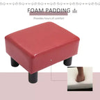 Repose-pieds pouf ottoman en similicuir Cube