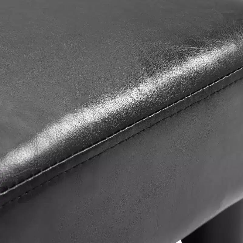 Cube Faux Leather Footrest Ottoman Pouf