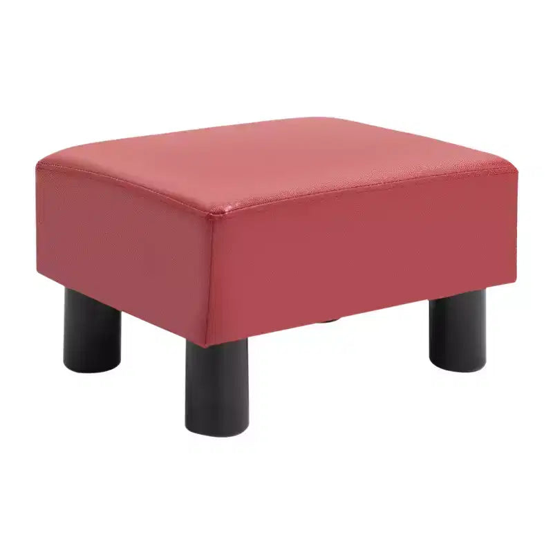 Repose-pieds pouf ottoman en similicuir Cube