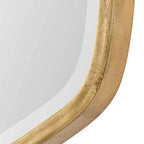 Miroir mural ovale moderne biseauté feuille d'or cadre en fer 22 1/4 large