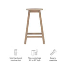 Tabouret de bar 24 po Killian, hauteur comptoir