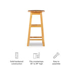 Tabouret de bar 24 po Killian, hauteur comptoir