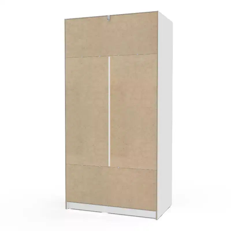 Armoire à portes coulissantes de 180 cm avec tringle à vêtements et 2 étagères