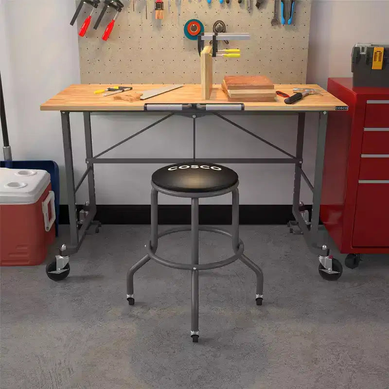 Siège de travail roulant rembourré tout acier, capacité de 136 kg