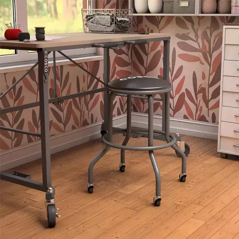 Siège de travail roulant rembourré tout acier, capacité de 136 kg
