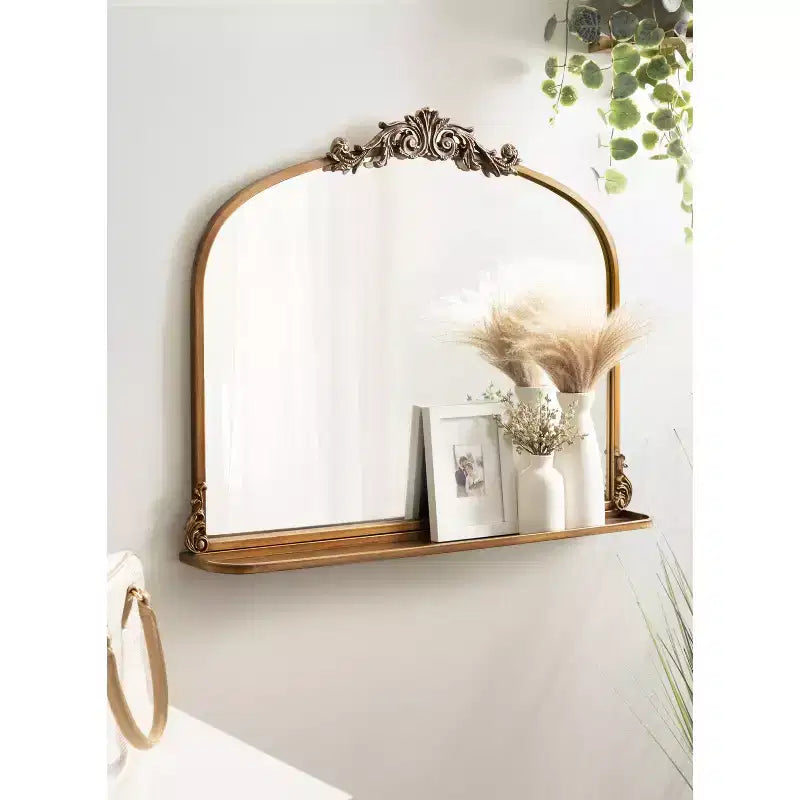 Miroir arche traditionnel avec étagère
