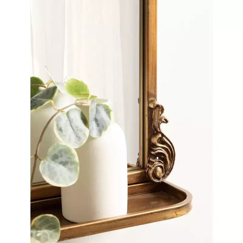 Miroir arche traditionnel avec étagère