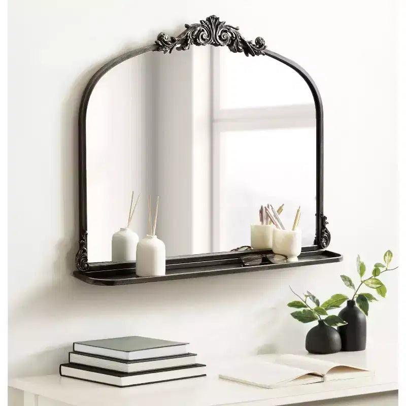 Miroir arche traditionnel avec étagère